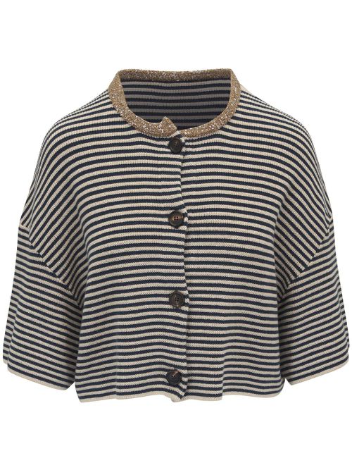 Striped cardigan - Neutrals