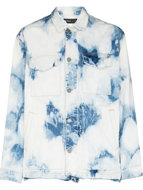 Bleached-finish denim jacket - Blue