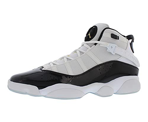 Jordan Air Men's 6 Rings Sneaker White/Black/Metallic Gold