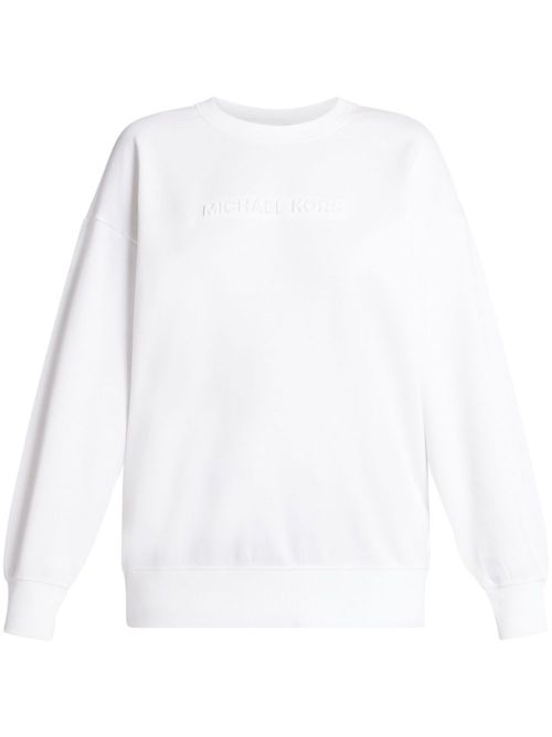 Logo-embossed sweatshirt - White