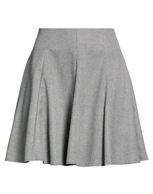 Woman Mini skirt Grey Size 2 Polyester, Viscose, Elastane