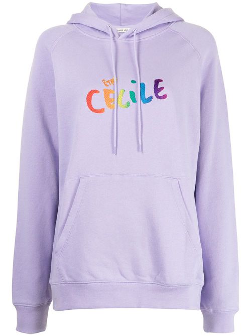 Logo print hoodie - Purple