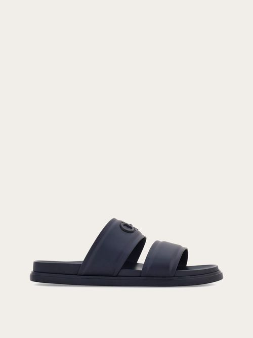 Men Gancini ornament slide Blue