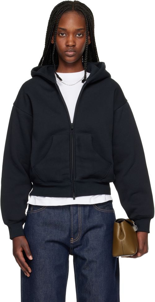 Black Classic Full Zip Hoodie