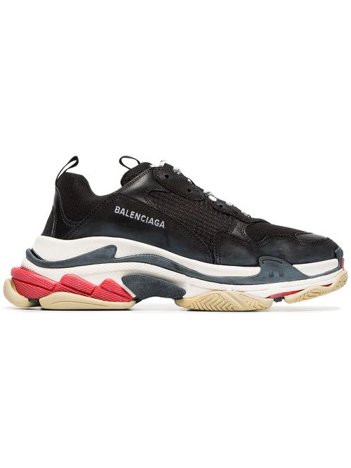 Triple S leather sneakers - Black