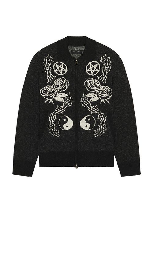 ALLSAINTS Warner Cardigan in Black. - L also in S, XL/1X
