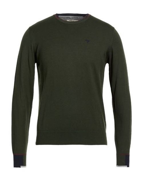 Man Sweater Dark green Size 3XL Cotton, Wool