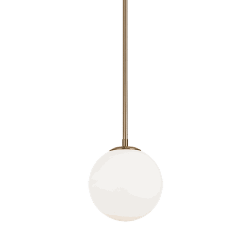 Aged Gold Brass One Light Chandelier from the Novo Collection