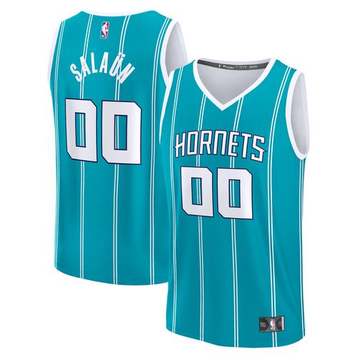 Men's Tidjane Salaun Teal Charlotte Hornets 2024 NBA Draft Fast Break Player Jersey