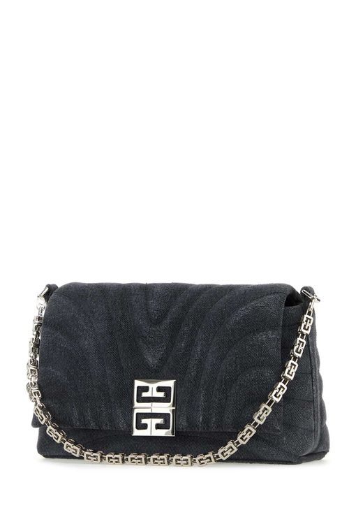 Black Denim Medium 4g Soft Handbag
