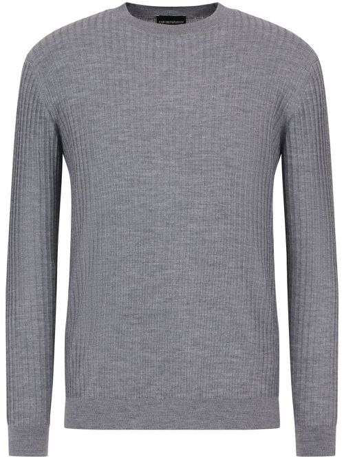 Ribbed-knit sweater - Grey
