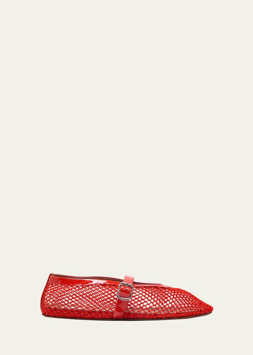 Mesh Mary Jane Ballerina Flats