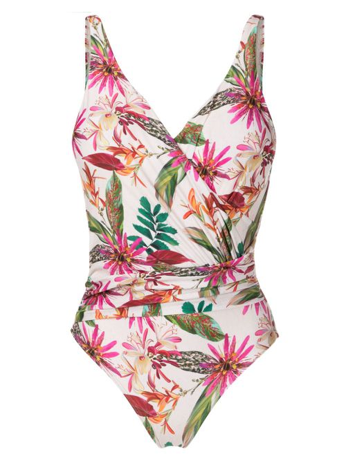 Maisa floral-print swimsuit - White