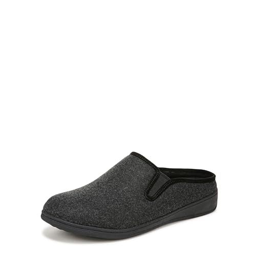 Vionic Unwind Mule Slippers Black Felted Fabric