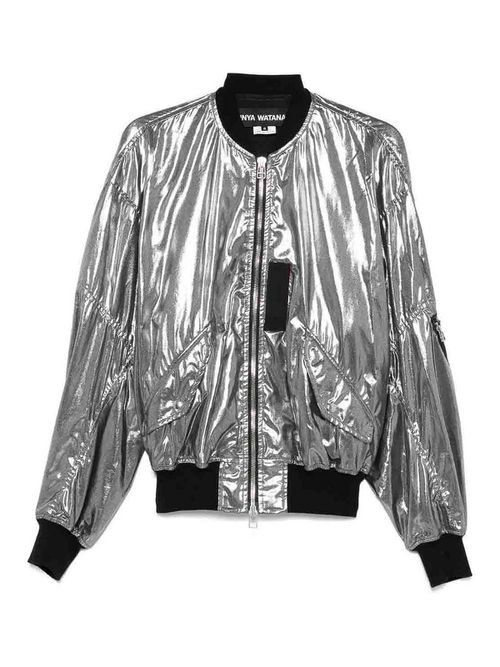 Metallic Effect Bomber Jacket