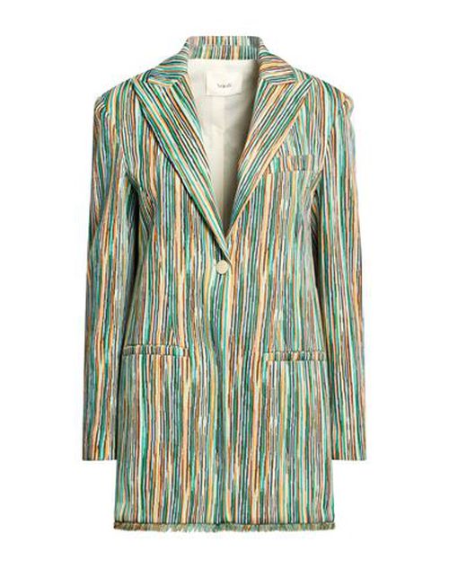 Woman Blazer Green Size 6 Viscose, Polyester, Elastane