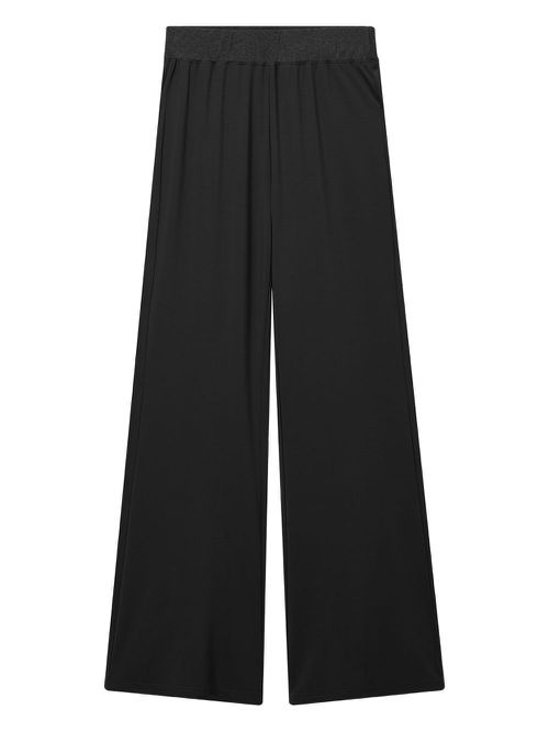 Elastic-waist trousers - Black
