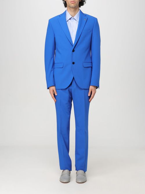 Suit Men color Gnawed Blue