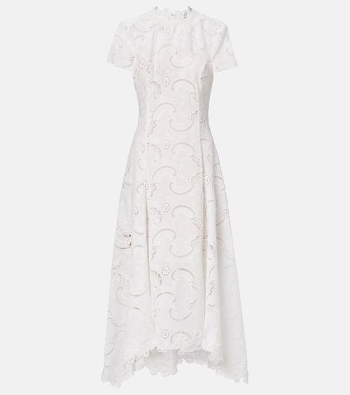 Guipure lace midi dress