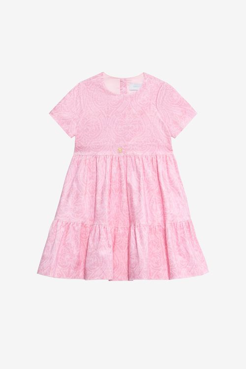 Baby Pink Floral Dress With Rc Monogram