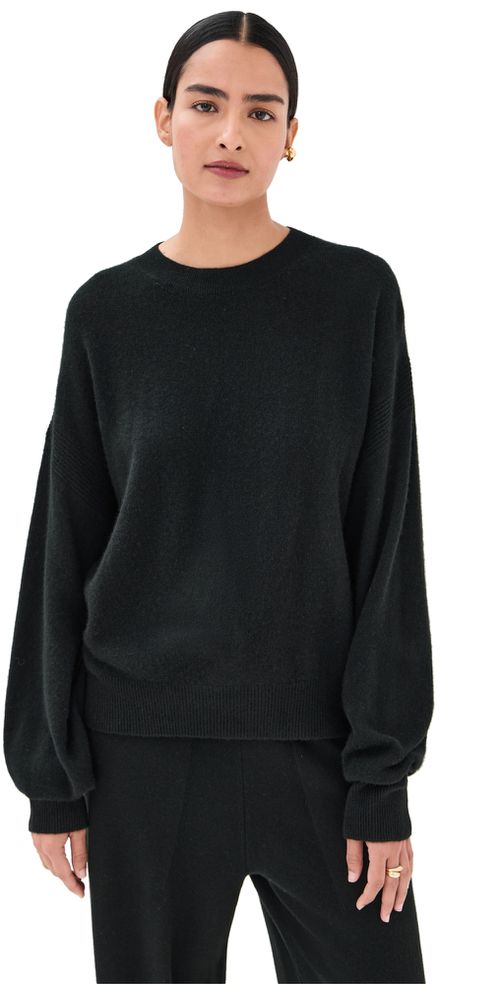 Cashmere Modena Brushed Sweater Black M