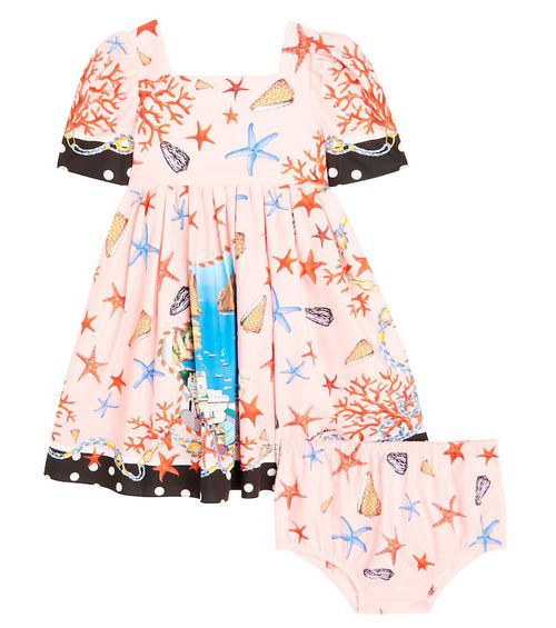 Dolce & Gabbana Kids Baby Capri printed cotton dress and bloomers set