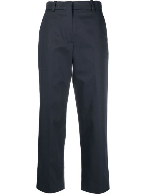 Cropped tailored trousers - Blue