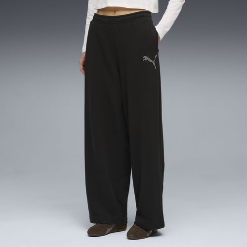 PUMA Essentials Graphics Bedazzled Women's Slouchy Pants in Black