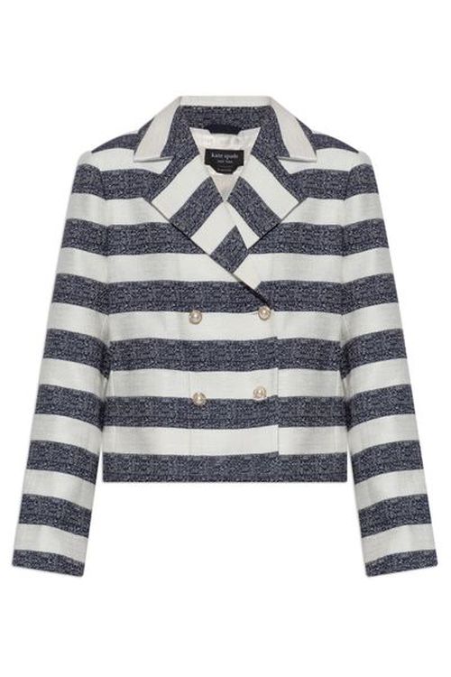 Kate Spade Striped Double-Breasted Jacket