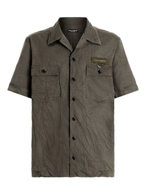 Grey Cotton Printed Shirt