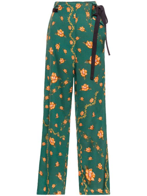 Memoria Esotérico wide-leg trousers - Green