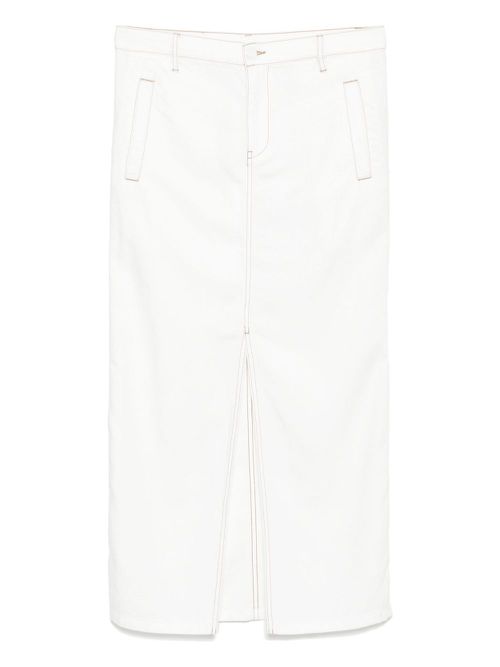 LESS long waist skirt - White