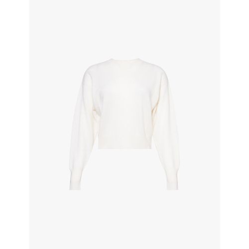 Womens White Menorca Round-neck Organic-cashmere Jumper Xs