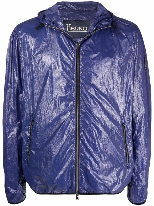 Zip-up hooded jacket - Blue