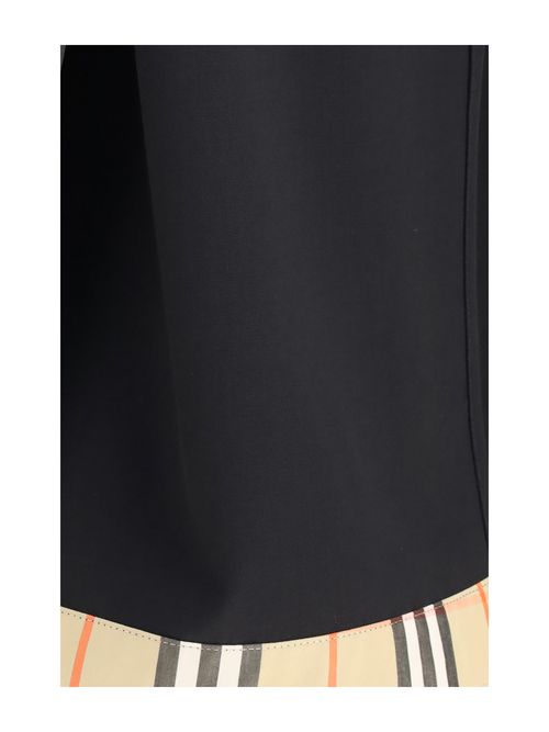 Check Midi Skirt — Black