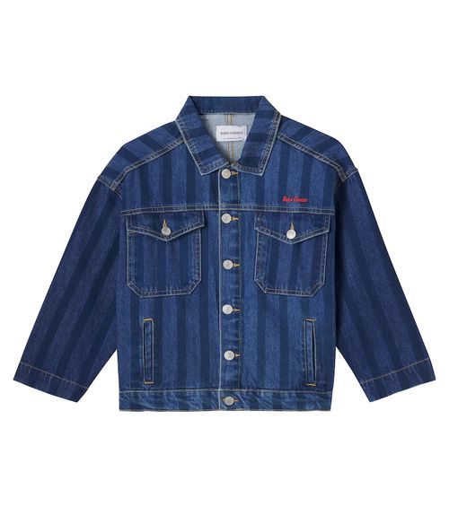Striped denim jacket
