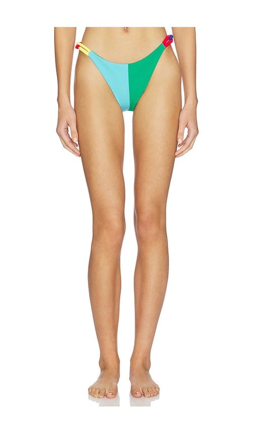 Nau Bikinis Link Strap Bikini Bottom in Green,Blue. - M also in L