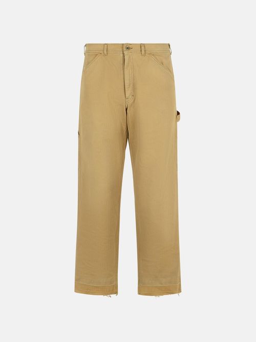 Beige Cotton Pants