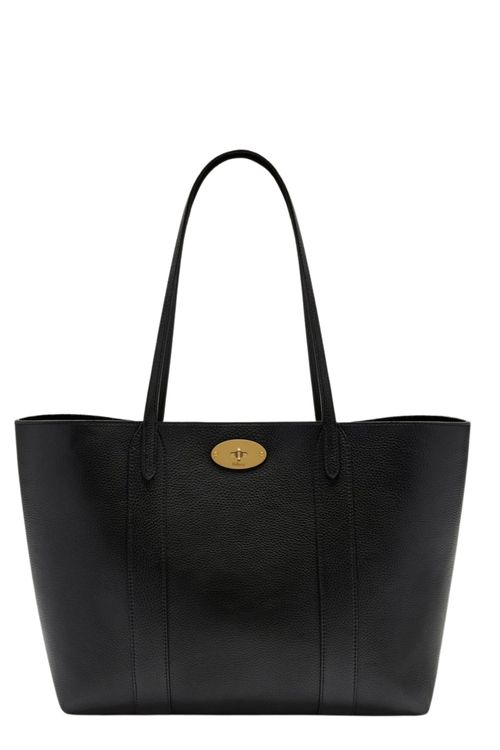 Bayswater Tote Small Classic Grain Black Pelle Borsa - Women
