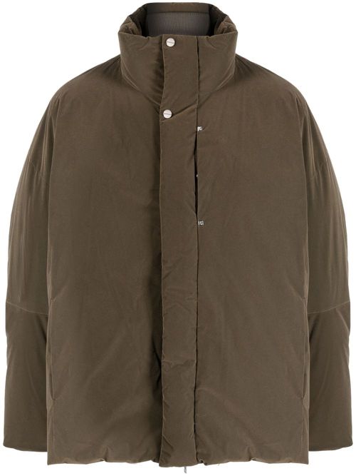 Funnel-neck padded jacket - Green