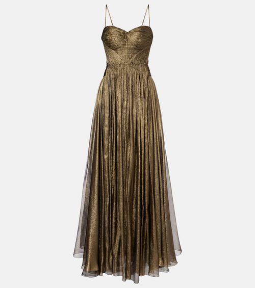 Allar cutout silk mousseline gown