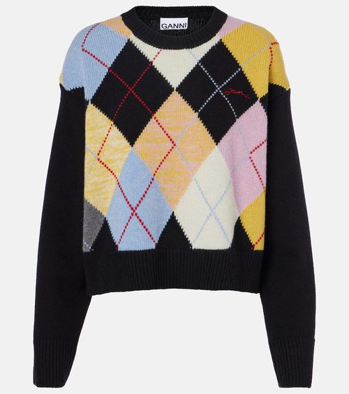 Harlequin argyle wool-blend sweater