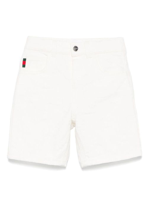 Gucci Kids embossed-GG logo trousers - White