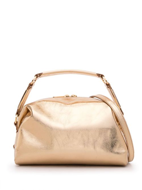 Metallic leather tote bag - Gold