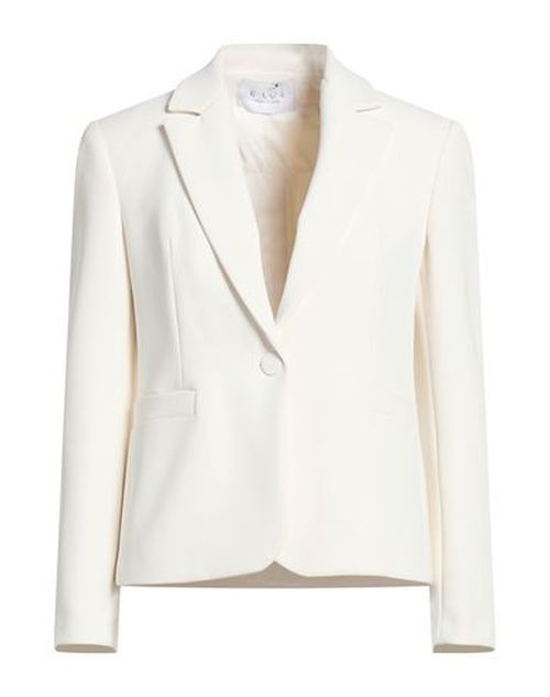 Woman Blazer White Size 4 Polyester, Elastane