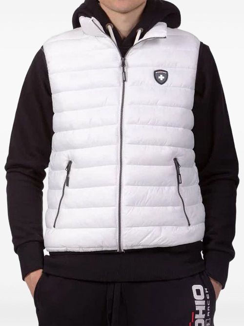 PODHIO logo-appliqué gilet - White