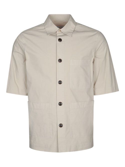 Short-sleeved button-up shirt - Neutrals
