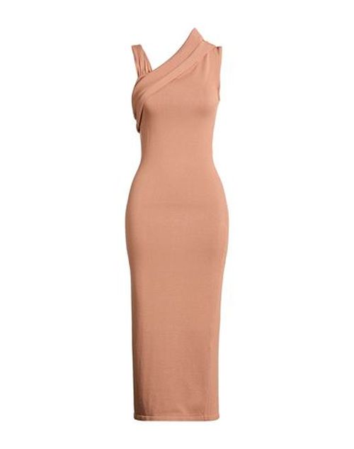 Woman Maxi dress Light brown Size 2 Viscose, Polyester