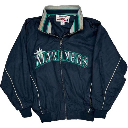 Mariners Majestic Mlb Baseball Jacket - Medium Navy Polyester