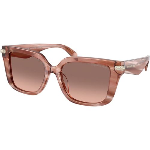 Michael Kors Vrouw Michael Kors MK2275BU SANTO DOMINGO 405613 Zonnebrillen Acetaat Roos Bruin Kwadraat Normaa